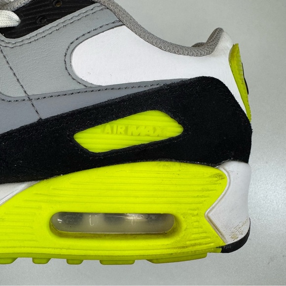 Nike Air Max 90 GS Volt CD6864-101 Youth Size 6.5Y White Neon Green Retro 90s OG - Picture 12 of 16